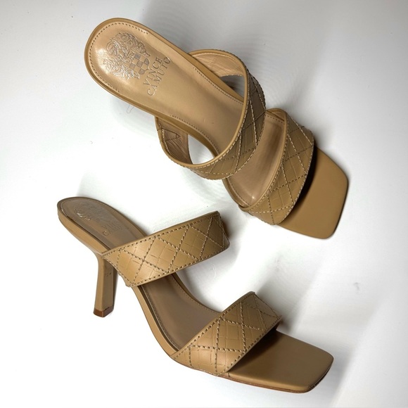 Vince Camuto Women’s Cherzel Slip On Squared Open Toe Heeled Sandal Size- 10 - Picture 5 of 9